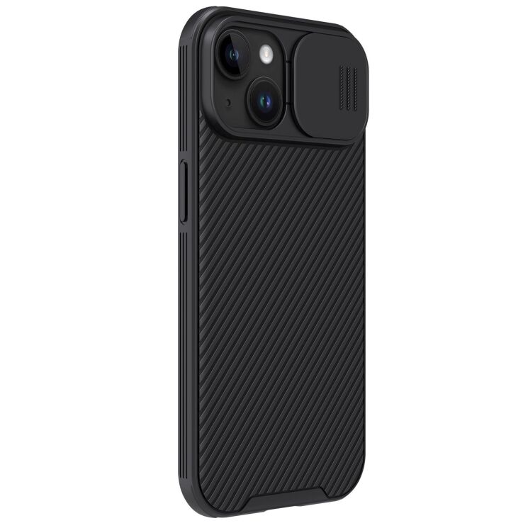 Защитный чехол NILLKIN CamShield Pro Magnetic для Apple iPhone 15 - Black: фото 3 из 13