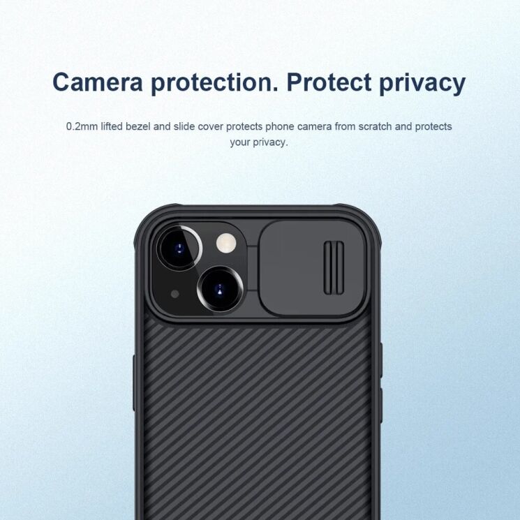 Защитный чехол NILLKIN CamShield Pro Magnetic для Apple iPhone 13 - Black: фото 15 из 21