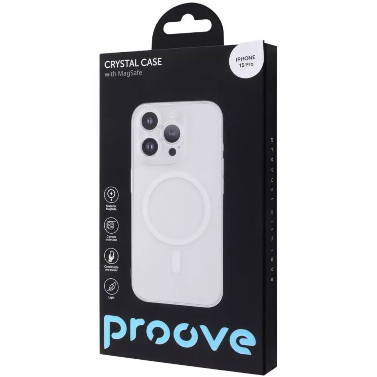 Защитный чехол Proove Crystal Case with MagSafe для Apple iPhone 15 Pro - Transparent: фото 2 из 5