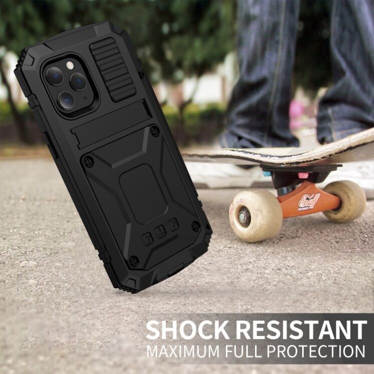 Защитный чехол R-JUST Military для Apple iPhone 12 / 12 Pro - Black: фото 8 из 9