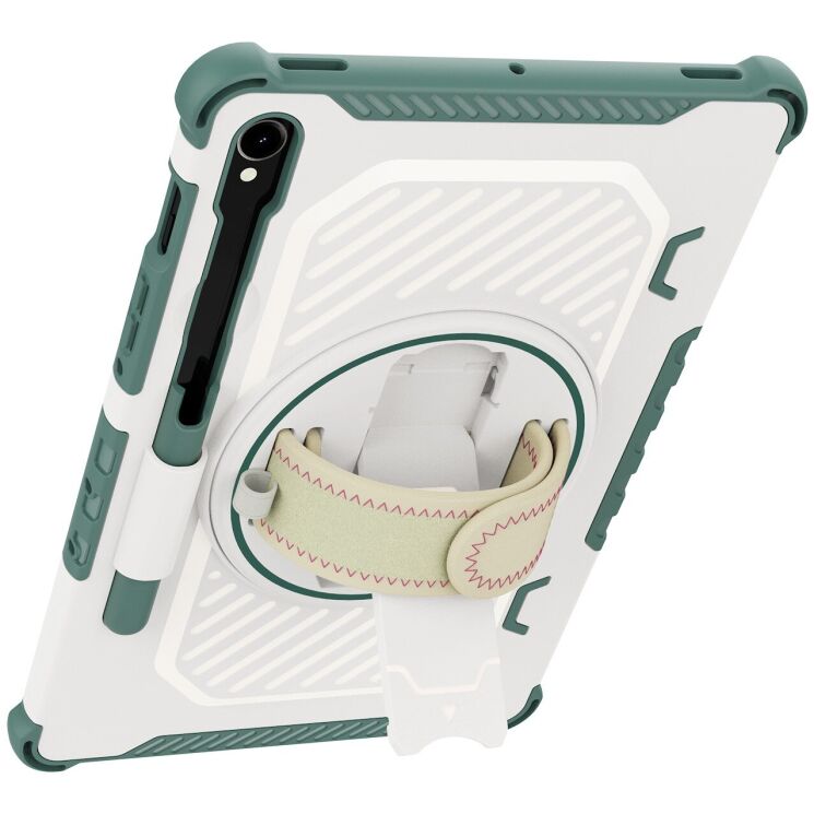 Захисний чохол Reframe Kickstand Strap для Samsung Galaxy Tab S7 / S8 / S9 / S9 FE (T870/T875/X700/X706/X710/X716/X510) - Green: фото 4 з 18
