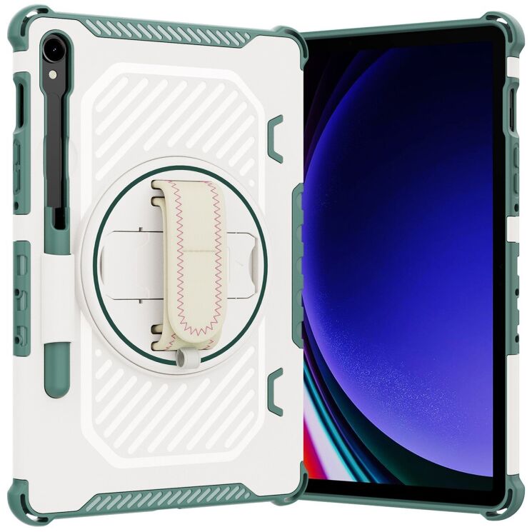 Захисний чохол Reframe Kickstand Strap для Samsung Galaxy Tab S7 / S8 / S9 / S9 FE (T870/T875/X700/X706/X710/X716/X510) - Green: фото 2 з 18