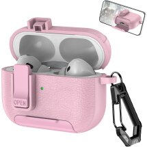 Захисний чохол Reframe Leather Texture для Apple AirPods Pro 2 - Pink: фото 1 з 7