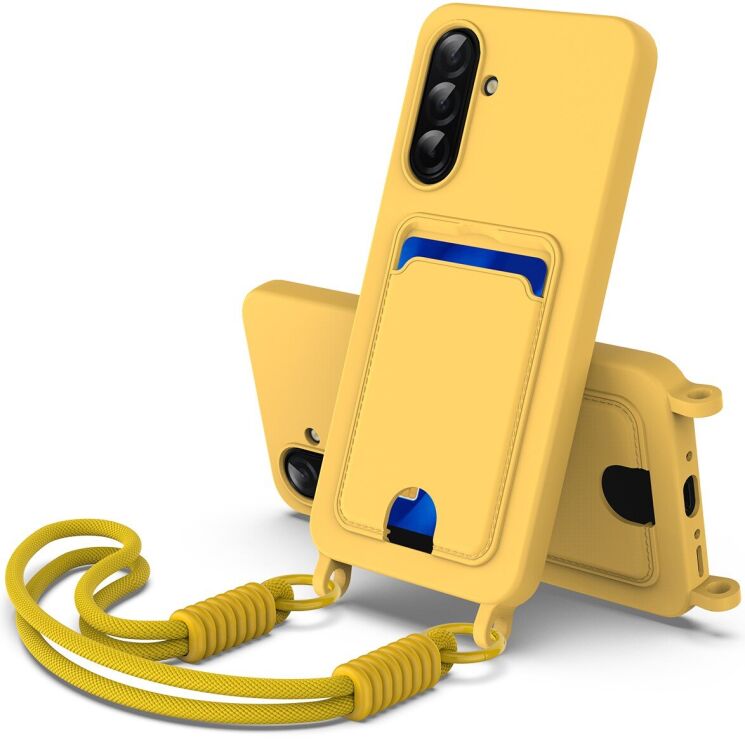 Защитный чехол Reframe Silicone Holder для Samsung Galaxy A36 (A366) / A56 (A566) - Yellow: фото 1 из 7