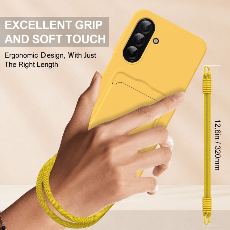 Защитный чехол Reframe Silicone Holder для Samsung Galaxy A36 (A366) / A56 (A566) - Yellow: фото 3 из 7