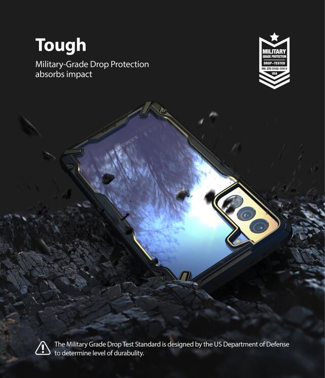 Защитный чехол RINGKE Fusion X для Samsung Galaxy S21 (G991) - Camo Black: фото 5 из 10
