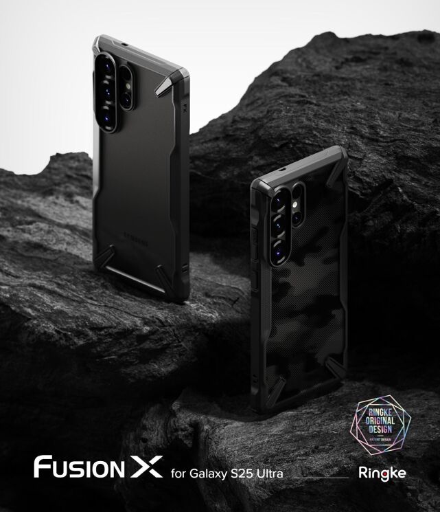 Защитный чехол Ringke Fusion X для Samsung Galaxy S25 Ultra (S938) 8800274969117 - Black: фото 2 из 14