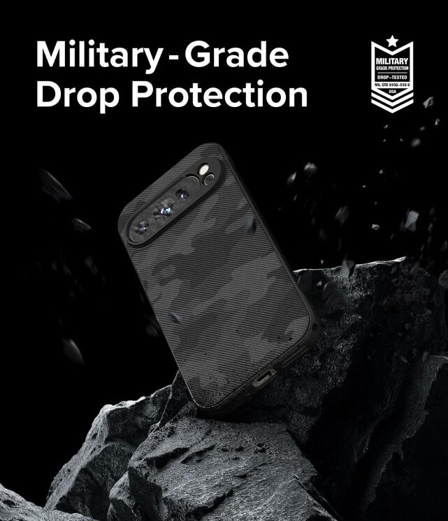 Захисний чохол Ringke Onyx Design для Google Pixel 9 Pro XL (8809961788864) - Camo Black: фото 7 з 15