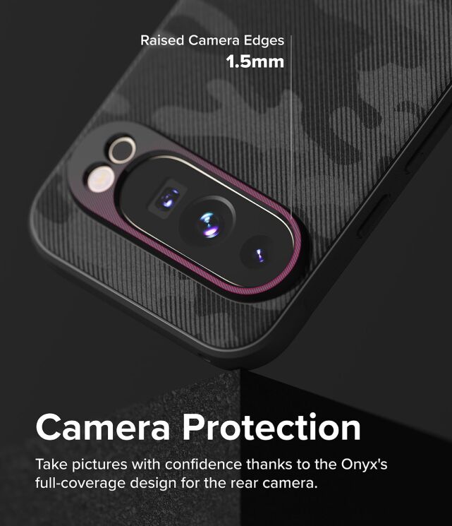 Захисний чохол Ringke Onyx Design для Google Pixel 9 Pro XL (8809961788864) - Camo Black: фото 5 з 15
