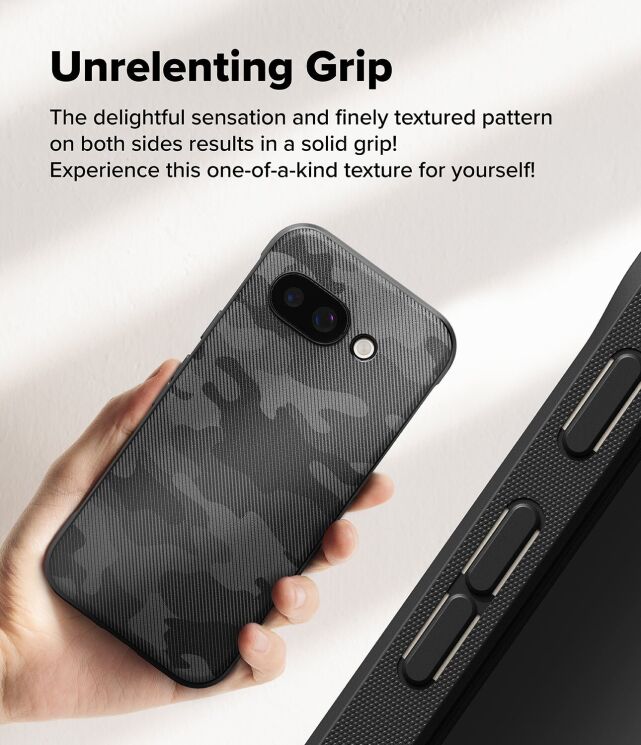 Захисний чохол Ringke Onyx Design для Google Pixel 9a (8800293853343) - Camo Black: фото 5 з 10