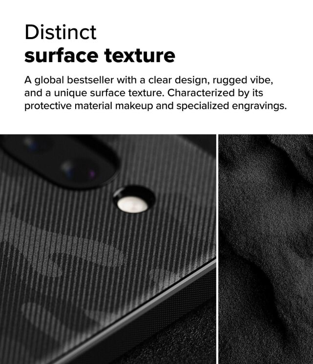 Захисний чохол Ringke Onyx Design для Google Pixel 9a (8800293853343) - Camo Black: фото 4 з 10