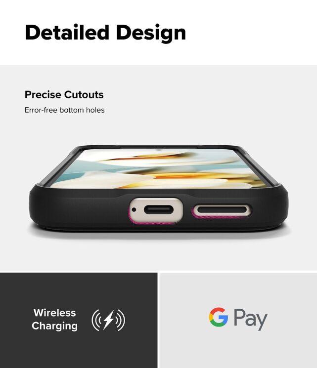 Захисний чохол Ringke Onyx Design для Google Pixel 9a (8800293853343) - Camo Black: фото 8 з 10