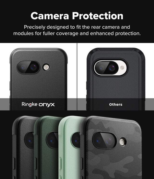 Захисний чохол Ringke Onyx Design для Google Pixel 9a (8800293853343) - Camo Black: фото 6 з 10
