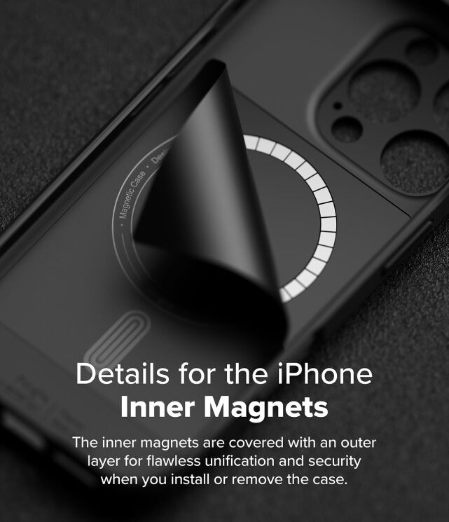 Защитный чехол Ringke Onyx Magnetic (FP) для Apple iPhone 16 Pro Max (8809961789601) - Black: фото 7 из 16