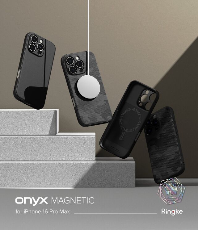 Защитный чехол Ringke Onyx Magnetic (FP) для Apple iPhone 16 Pro Max (8809961789601) - Black: фото 4 из 16