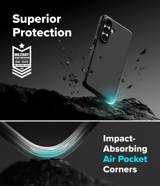 Защитный чехол Ringke Onyx Magnetic (FP) для Samsung Galaxy S26 Plus (S947) 8800328816329 - Black: фото 9 из 17