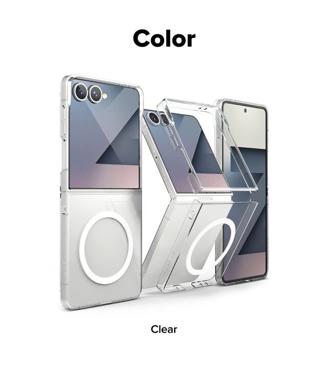 Защитный чехол Ringke Slim Magnetic для Samsung Galaxy Flip 7 (8800293855828) - Clear: фото 17 из 22