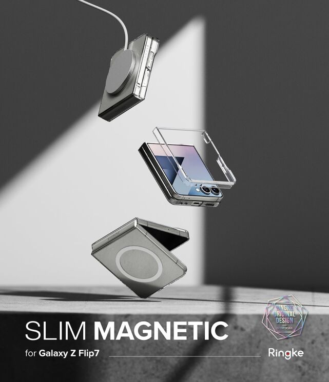 Защитный чехол Ringke Slim Magnetic для Samsung Galaxy Flip 7 (8800293855828) - Clear: фото 5 из 22