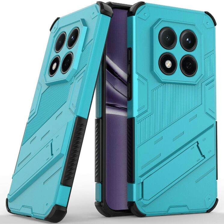 Захисний чохол з підставкою Deexe Bibercas для Xiaomi Redmi Note 15 Pro 5G - Baby Blue: фото 1 з 5