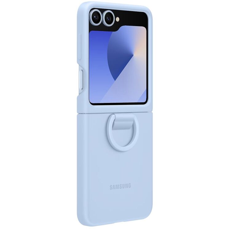 Защитный чехол Silicone Case (FF) для Samsung Galaxy Flip 6 (EF-PF741TLEGUA) - Blue: фото 1 из 6