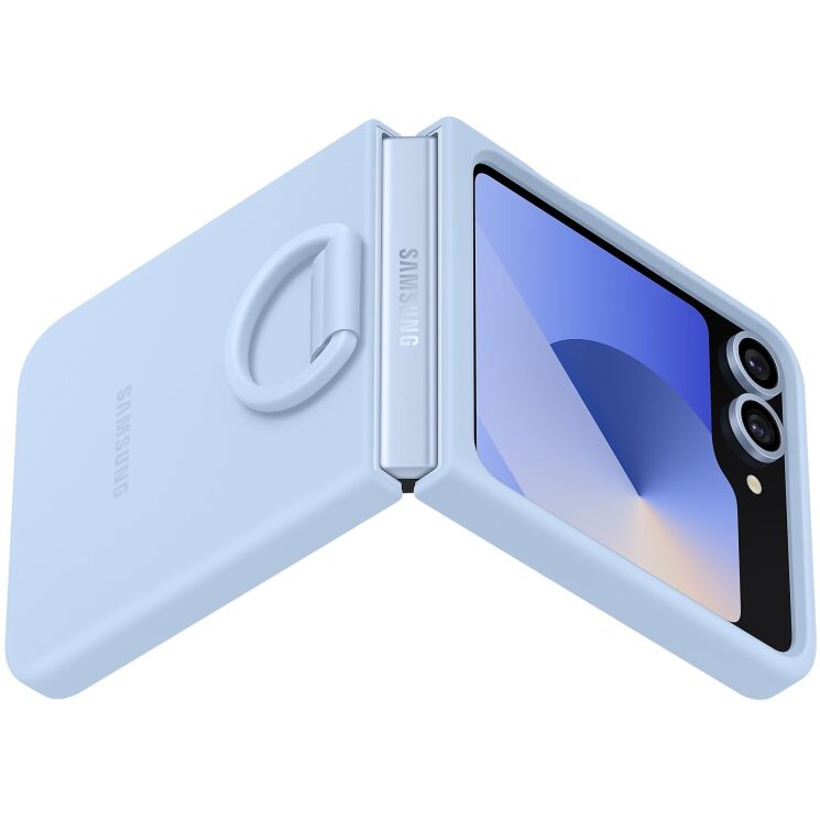 Защитный чехол Silicone Case (FF) для Samsung Galaxy Flip 6 (EF-PF741TLEGUA) - Blue: фото 3 из 6