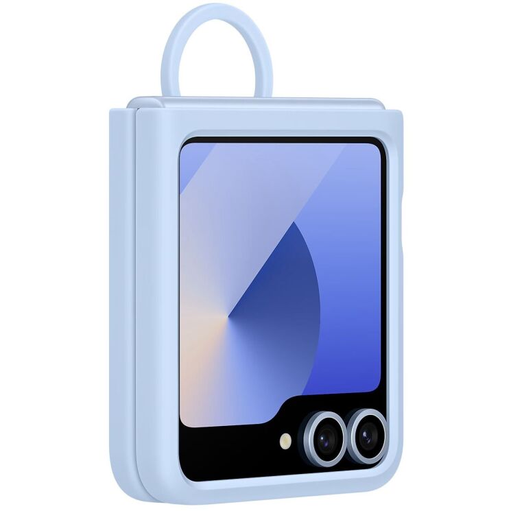 Защитный чехол Silicone Case (FF) для Samsung Galaxy Flip 6 (EF-PF741TLEGUA) - Blue: фото 5 из 6