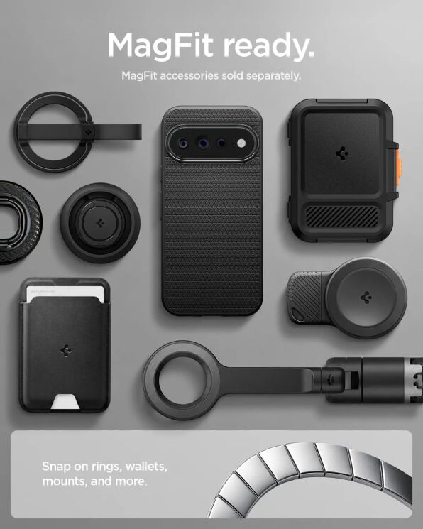 Защитный чехол Spigen Liquid Air (MagFit) для Google Pixel 11 Pro (ACS11429) - Matte Black: фото 11 из 12