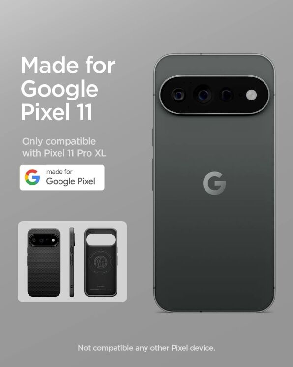 Защитный чехол Spigen Liquid Air (MagFit) для Google Pixel 11 Pro (ACS11429) - Matte Black: фото 7 из 12