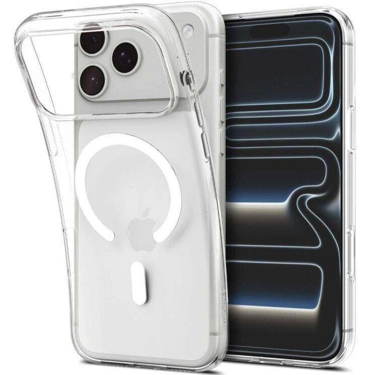 Захисний чохол Spigen Liquid Crystal (MagFit) для iPhone 18 Pro Max (ACS12143) - Clear / White (440301CW) Захисний чохол Spigen Liquid Crystal (MagFit) для iPhone 18 Pro Max (ACS12143) - Clear / White: фото 1 з 11