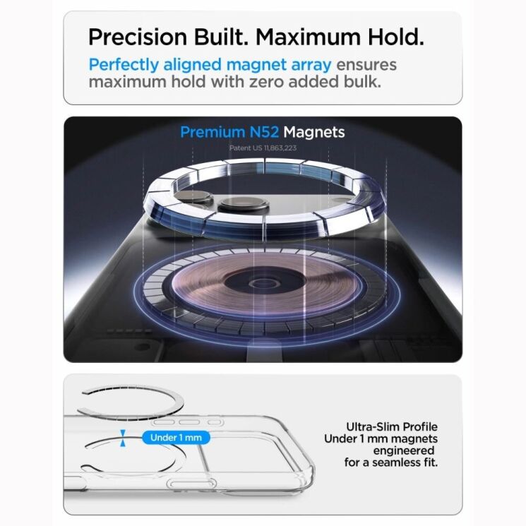 Захисний чохол Spigen Liquid Crystal (MagFit) для iPhone 18 Pro Max (ACS12143) - Clear / White (440301CW) Захисний чохол Spigen Liquid Crystal (MagFit) для iPhone 18 Pro Max (ACS12143) - Clear / White: фото 8 з 11