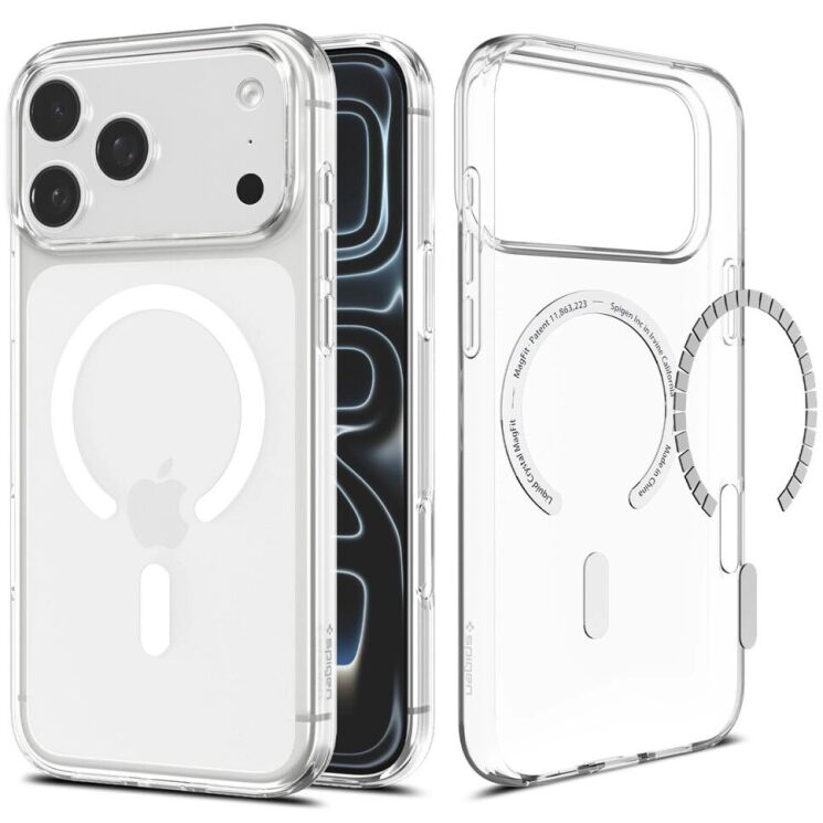 Захисний чохол Spigen Liquid Crystal (MagFit) для iPhone 18 Pro Max (ACS12143) - Clear / White (440301CW) Захисний чохол Spigen Liquid Crystal (MagFit) для iPhone 18 Pro Max (ACS12143) - Clear / White: фото 2 з 11
