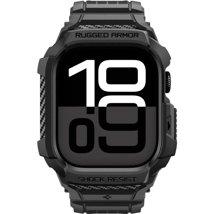 Захисний чохол Spigen Rugged Armor Pro 2 для Apple Watch 10 / 11 46 mm (ACS10503) - Matte Black: фото 2 з 16