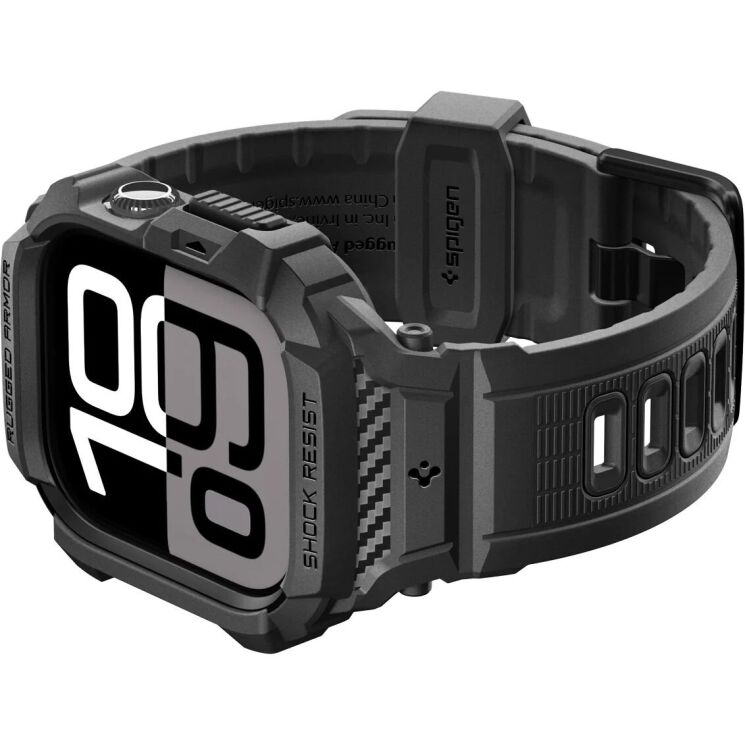 Захисний чохол Spigen Rugged Armor Pro 2 для Apple Watch 10 / 11 46 mm (ACS10503) - Matte Black: фото 7 з 16