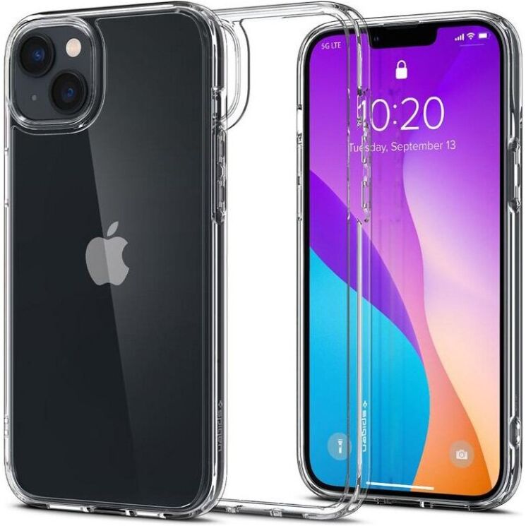 Защитный чехол Spigen (SGP) Crystal Hybrid для Apple iPhone 14 Plus (ACS04653) - Crystal Clear: фото 1 из 12