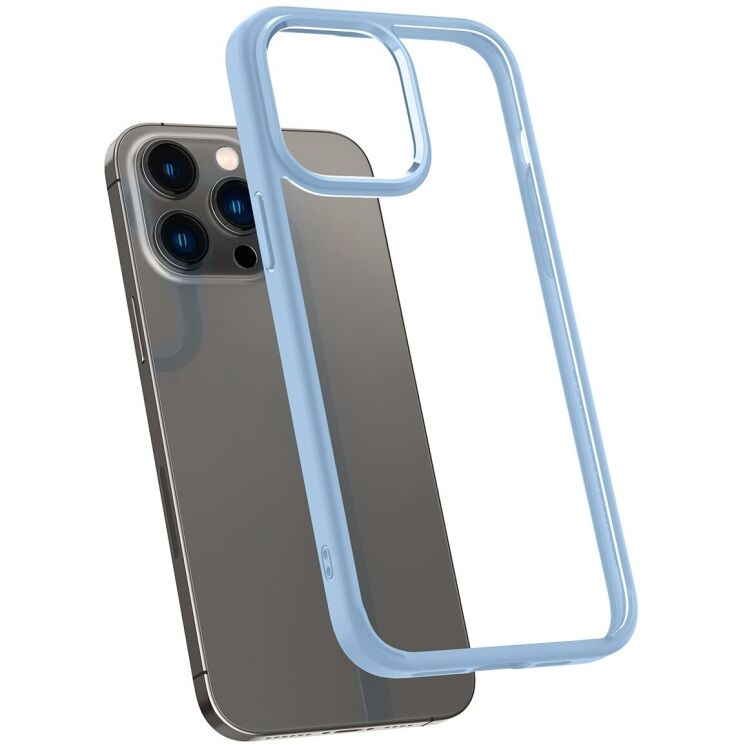 Защитный чехол Spigen (SGP) Crystal Hybrid для Apple iPhone 14 Pro - Sierra Blue: фото 3 из 11