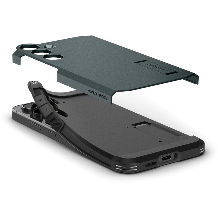 Защитный чехол Spigen (SGP) Tough Armor для Samsung Galaxy S24 FE (S721) - Green: фото 6 из 17