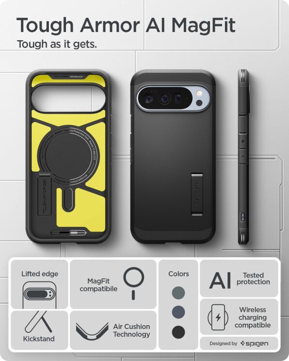 Захисний чохол Spigen (SGP) Tough Armor (MagFit) для Google Pixel 10 Pro XL (ACS09730) - Abyss Green: фото 12 з 17