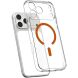 Защитный чехол Spigen Ultra Hybrid (MagFit) для iPhone 17 Pro (ACS11112) - Clear / Orange (389135O). Фото 3 из 8