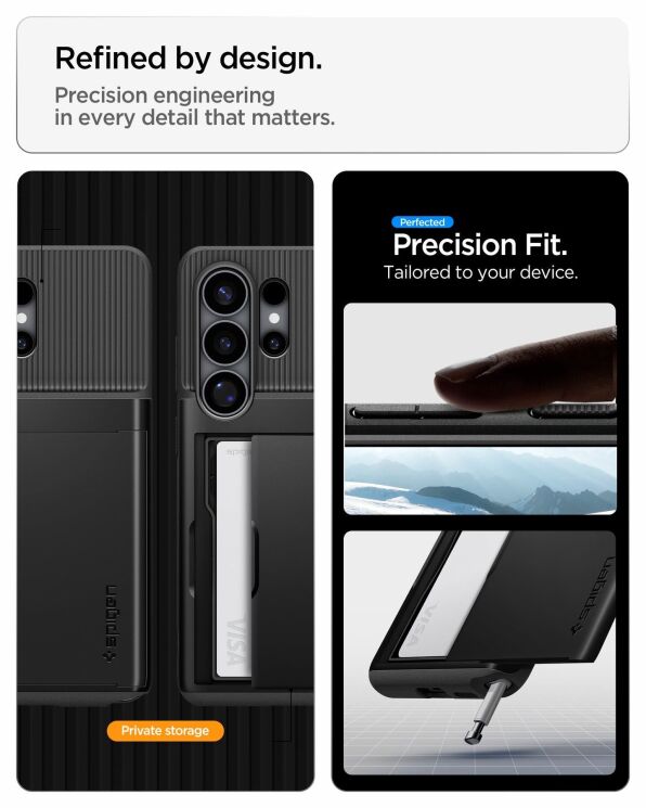 Защитный чехол Spigen Slim Armor CS для Samsung Galaxy S26 Ultra (S948) ACS11225 - Light Blue: фото 9 из 12