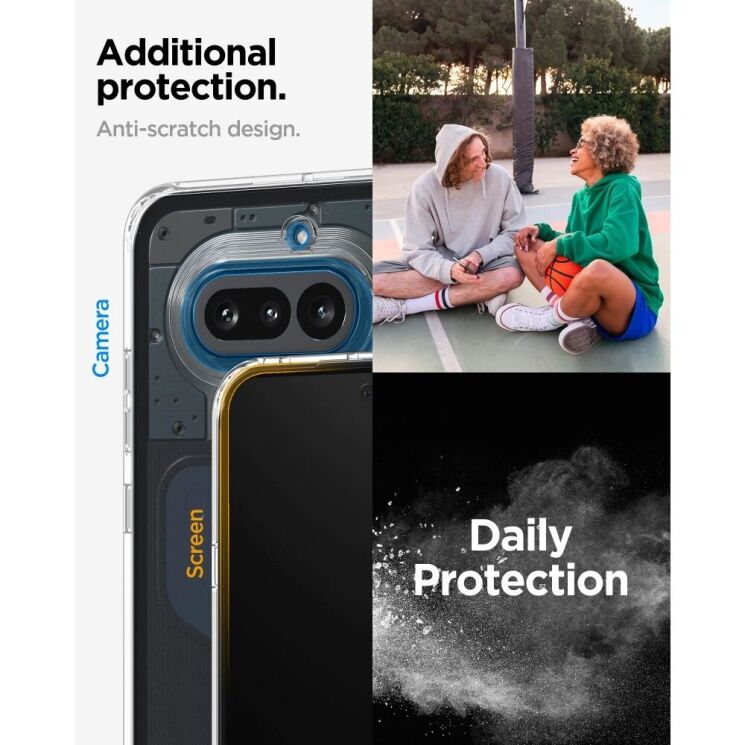 Захисний чохол Spigen Ultra Hybrid для Nothing Phone (4a) (ACS09793) - Clear: фото 8 з 9