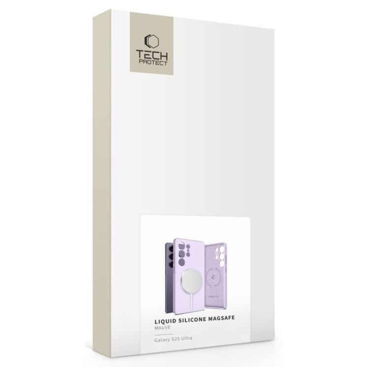 Защитный чехол Tech-Protect Liquid Silicone MagSafe для Samsung Galaxy S25 Ultra (S938) 5906302322473 - Mauve: фото 3 из 4