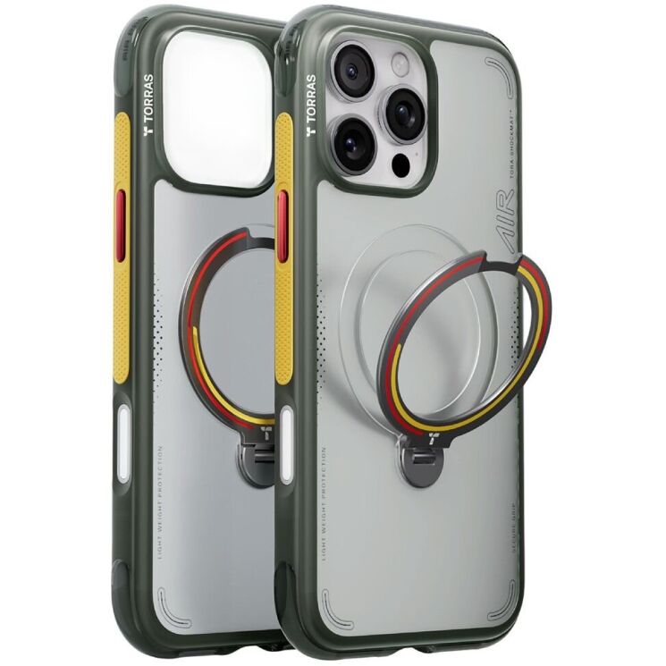 Захисний чохол TORRAS Ostand Q3 Air Football Limited для iPhone 16 Pro Max - Germany Iron: фото 1 з 1