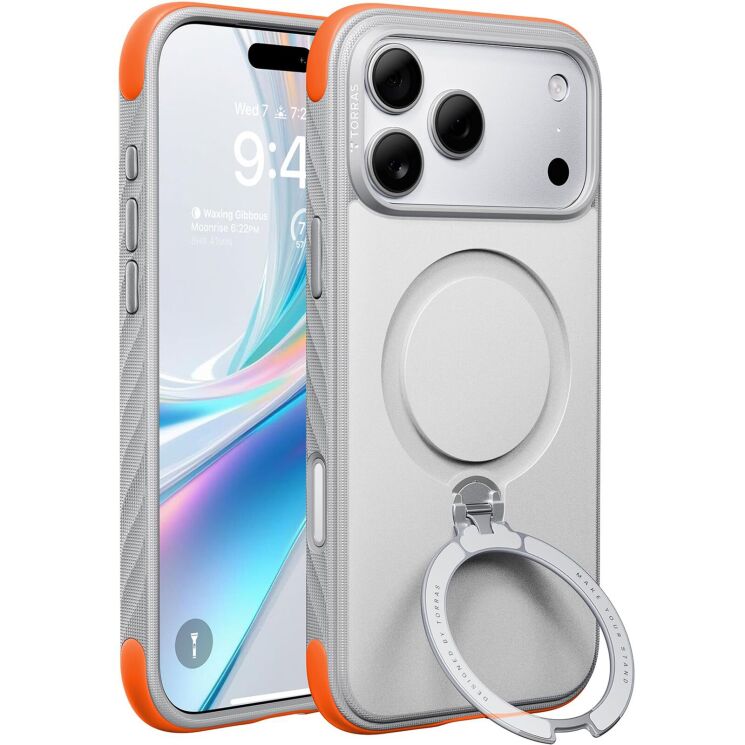 Захисний чохол TORRAS Ostand Q3 Rugg для iPhone 17 Pro - Sunrise White (403296W) Захисний чохол TORRAS Ostand Q3 Rugg для iPhone 17 Pro - Sunrise White: фото 1 з 8