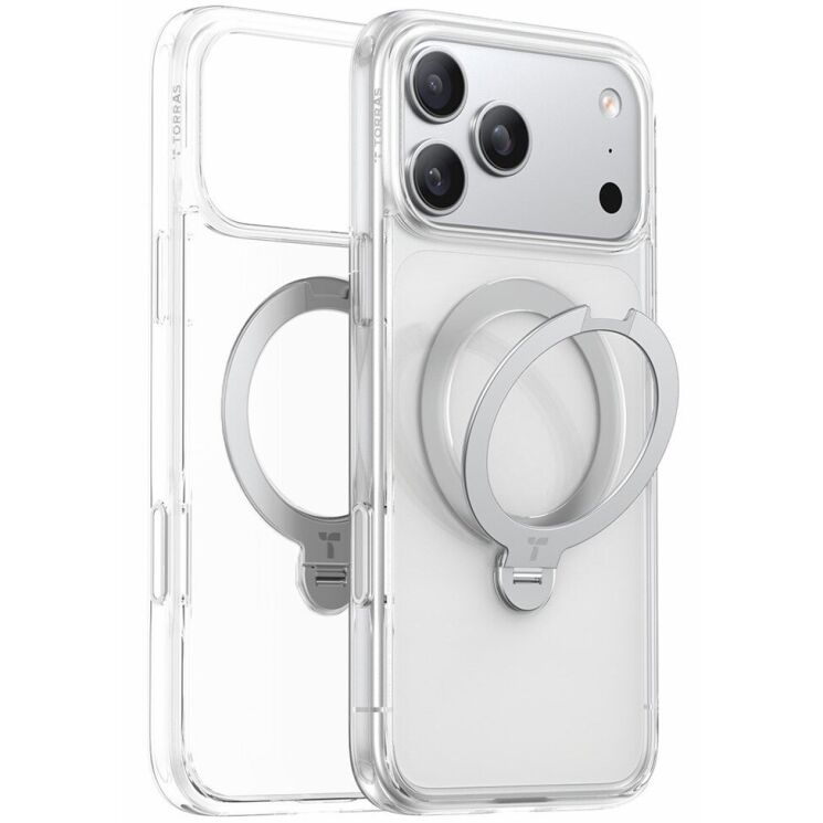 Защитный чехол TORRAS Ostand Q3 Spin (with MagSafe) для Apple iPhone 18 Pro Max - Transparent (423804T) Защитный чехол TORRAS Ostand Q3 Spin (with MagSafe) для Apple iPhone 18 Pro Max - Transparent: фото 1 из 1