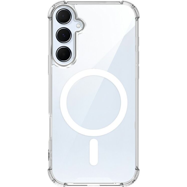 Защитный чехол UniCase AirBag Flow MagSafe для Samsung Galaxy S26 FE / S25 FE - Transparent: фото 2 из 14