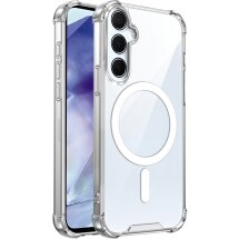 Защитный чехол UniCase AirBag Flow MagSafe для Samsung Galaxy S26 FE / S25 FE - Transparent: фото 1 из 14