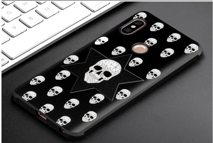 Защитный чехол UniCase Black Style для Xiaomi Redmi Note 5 / Note 5 Pro - Skull Pattern: фото 2 из 11