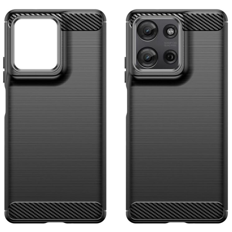 Защитный чехол UniCase Carbon для Motorola Moto G75 - Black: фото 2 из 11