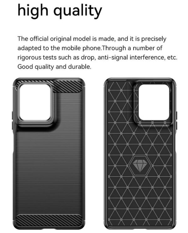Защитный чехол UniCase Carbon для Motorola Moto G75 - Black: фото 10 из 11