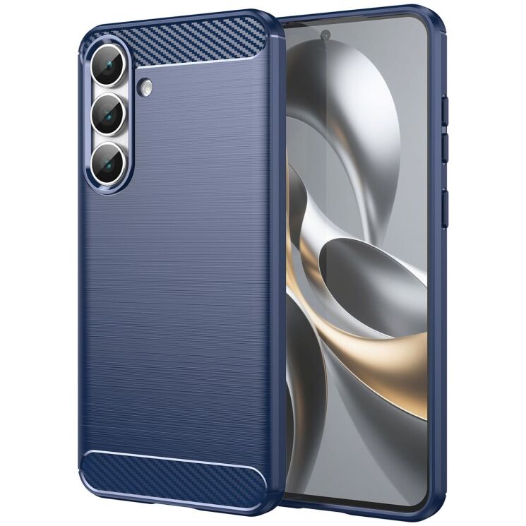 Защитный чехол UniCase Carbon для Samsung Galaxy S25 FE (S731) - Blue: фото 1 из 13